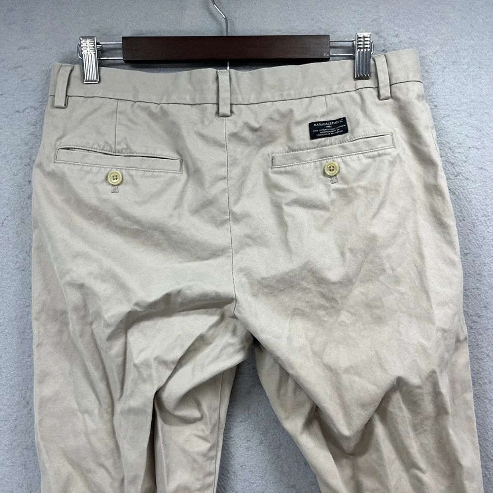 Banana Republic Pants Mens 32x30 Khaki Tan Aiden Chino Cotton Slim Preppy Casual
